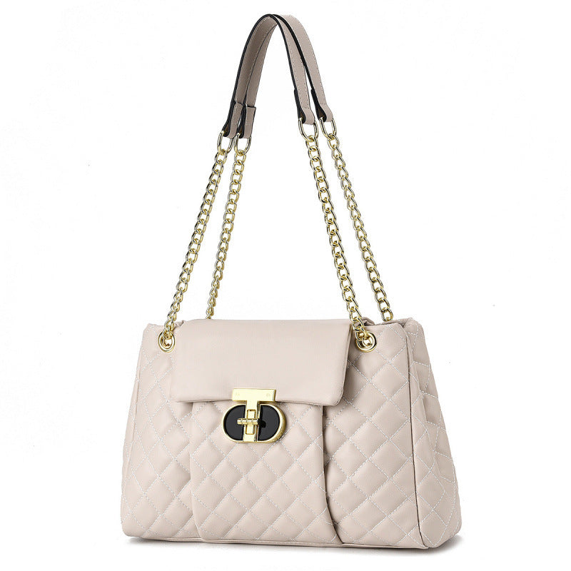Versatile Large Fashion Casual Handbag, Stylish 2026 New Model, Quilted Chain Shoulder Bag, Cross-Border Bags