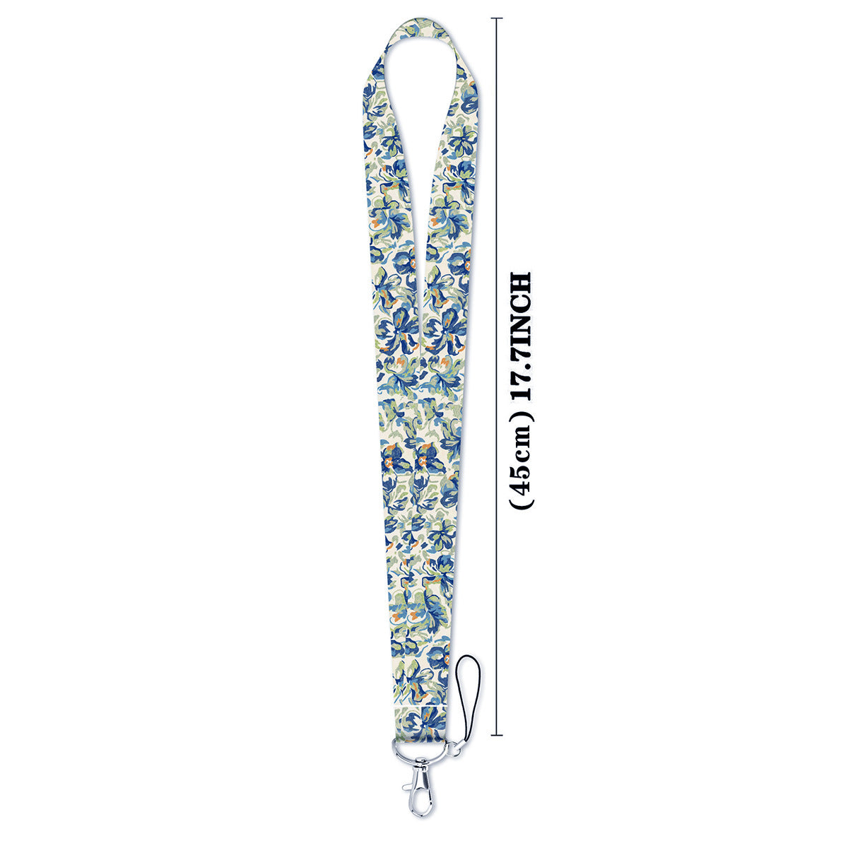 Flower-Themed Phone Lanyard Card Holder Keychain Bus Card Student Card Work Id Sliding Cover Hard Shell Lanyard Card Holder