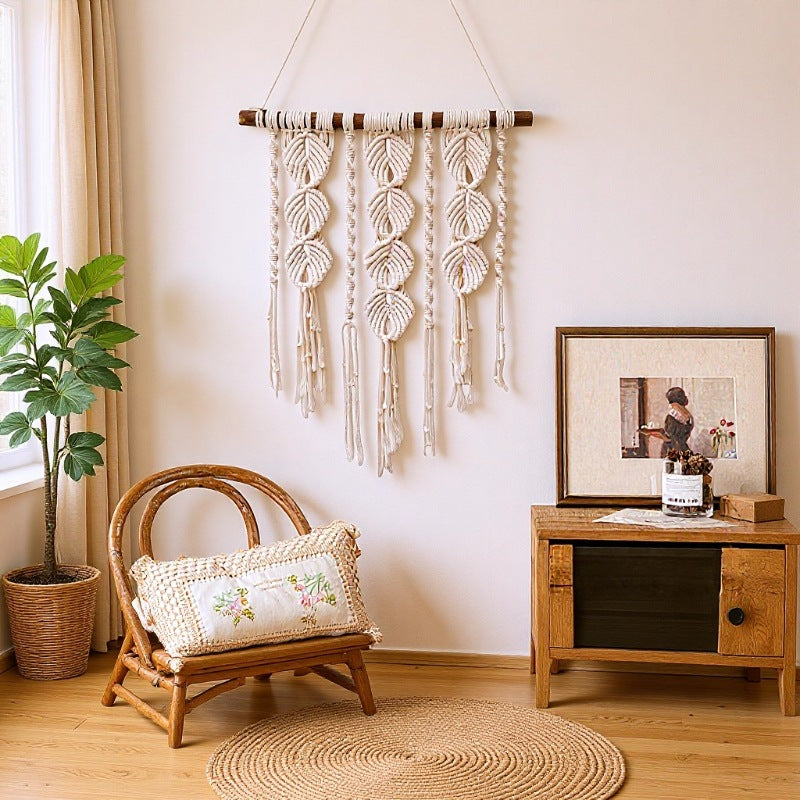Cross-Border Scandinavian Style Background Wall Decoration Bohemian Hand-Woven Tapestry Ins Style Home Wall Tassel Hanging Decoration