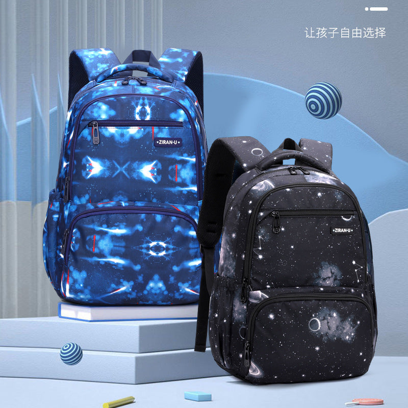 Cross-border explosions natural fish new student schoolbag grade 4-6 boys and girls backpack printing generation