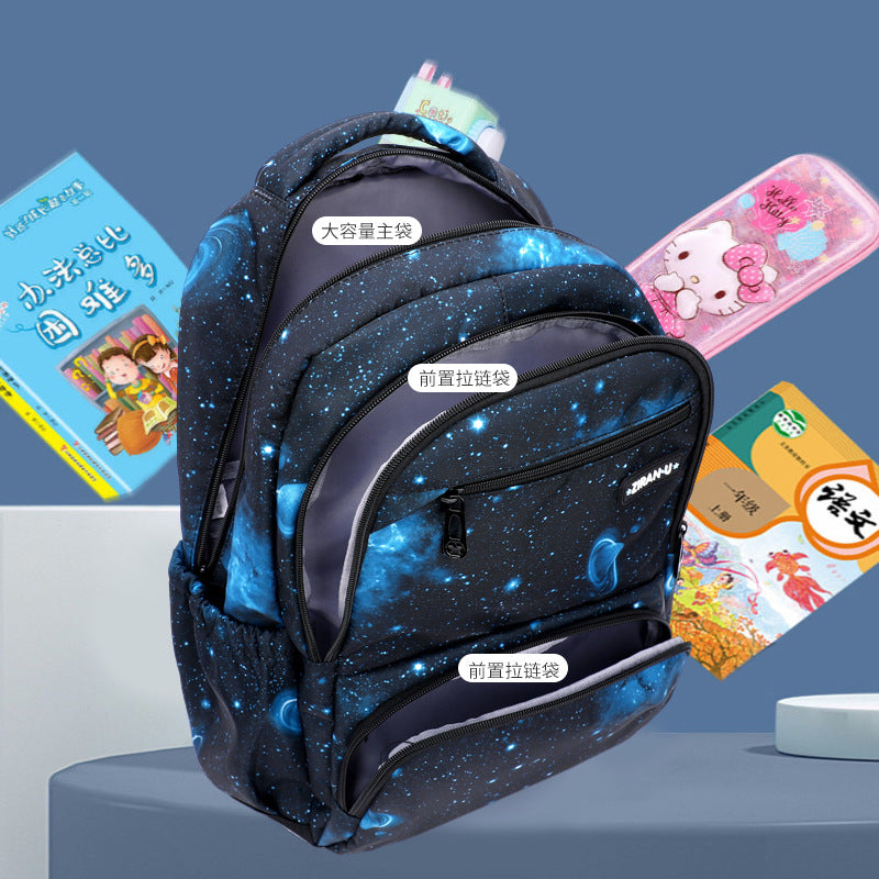 Cross-border explosions natural fish new student schoolbag grade 4-6 boys and girls backpack printing generation