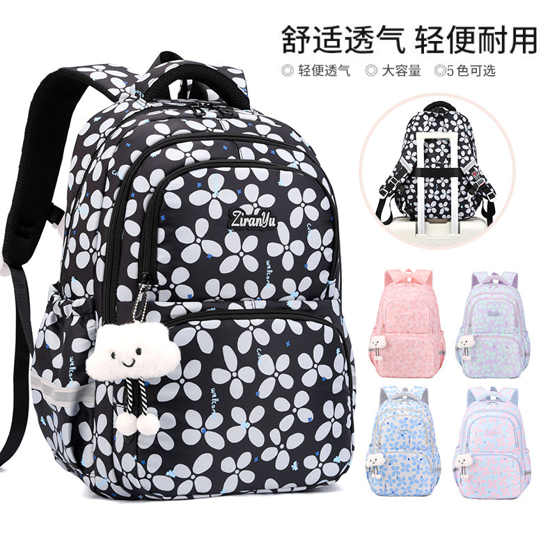New Casual Primary School Student Bag Large Capacity Backpack Korean Version High School Student Bag Junior High School Student Backpack Female