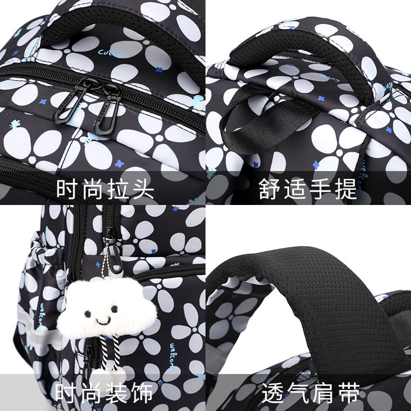 New Casual Primary School Student Bag Large Capacity Backpack Korean Version High School Student Bag Junior High School Student Backpack Female