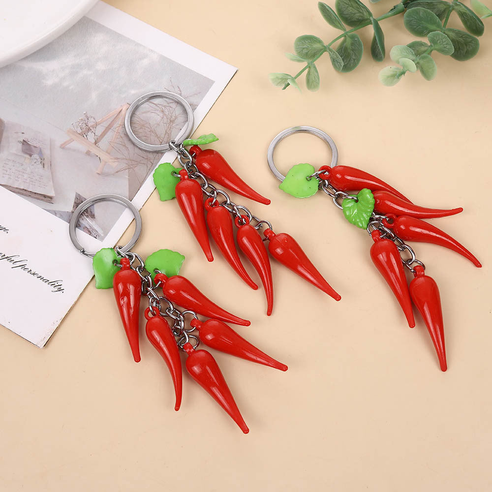 Little Pepper Keychain Holiday Gift Key Ring Pendant Mobile Phone Bag Decoration Wholesale Creative Design Car Key
