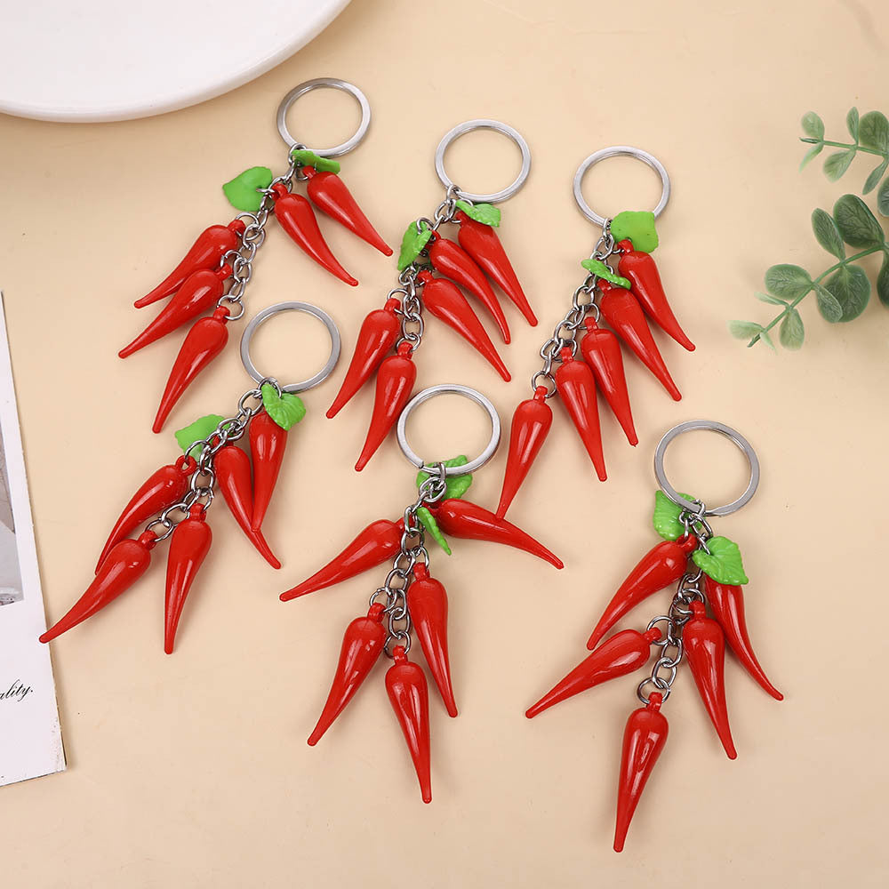Little Pepper Keychain Holiday Gift Key Ring Pendant Mobile Phone Bag Decoration Wholesale Creative Design Car Key