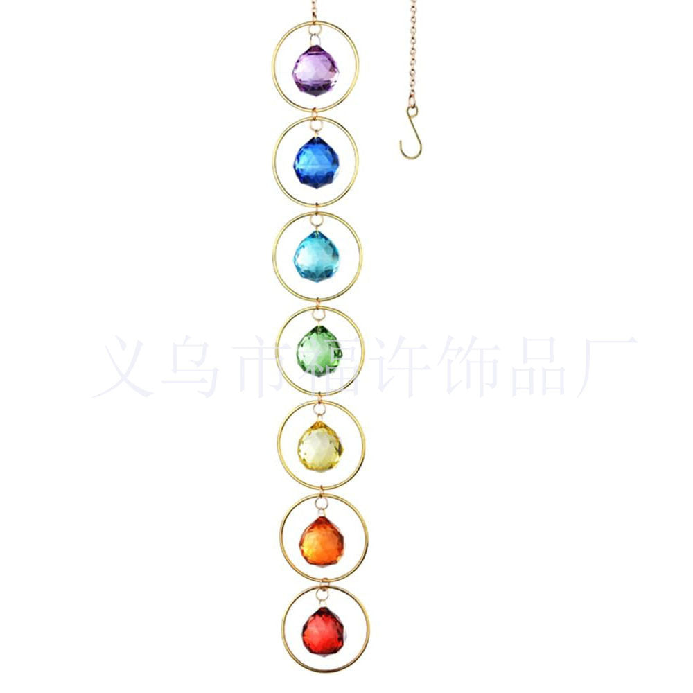 Suncatcher Colorful Hanging Crystal Ball Wind Chime Pendant Window Courtyard Decoration Sun Catcher Light Catcher