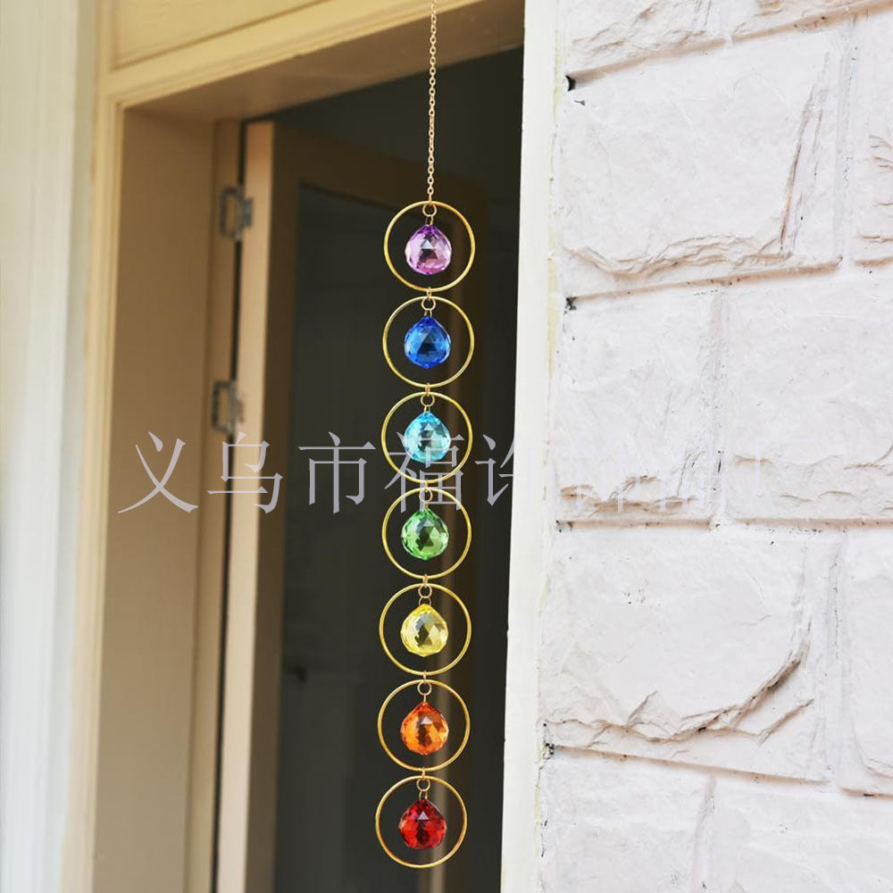 Suncatcher Colorful Hanging Crystal Ball Wind Chime Pendant Window Courtyard Decoration Sun Catcher Light Catcher