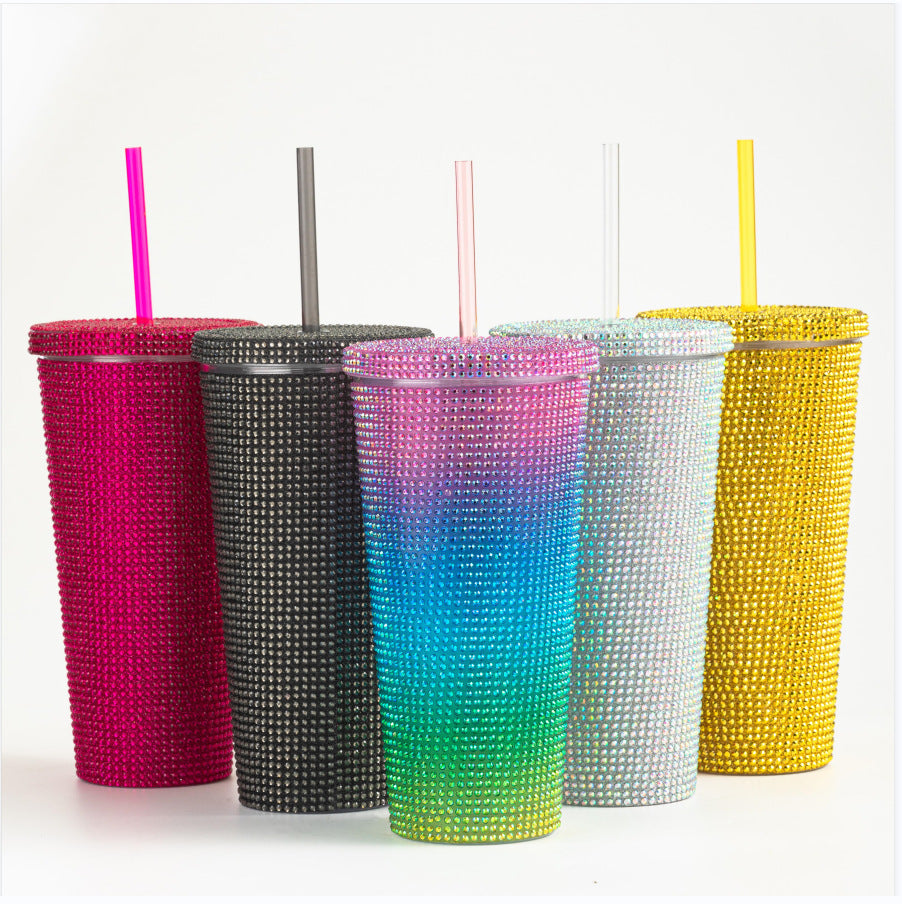 2026 New Pure Color 650ml Diamond Paste Cup, Gift