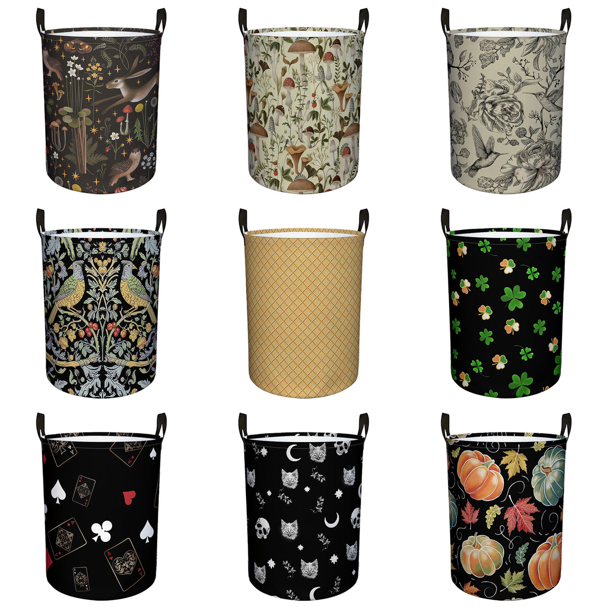 New Cross-Border Model for All Seasons, Versatile Household Foldable Round Laundry Basket, Large Bathroom Storage Basket