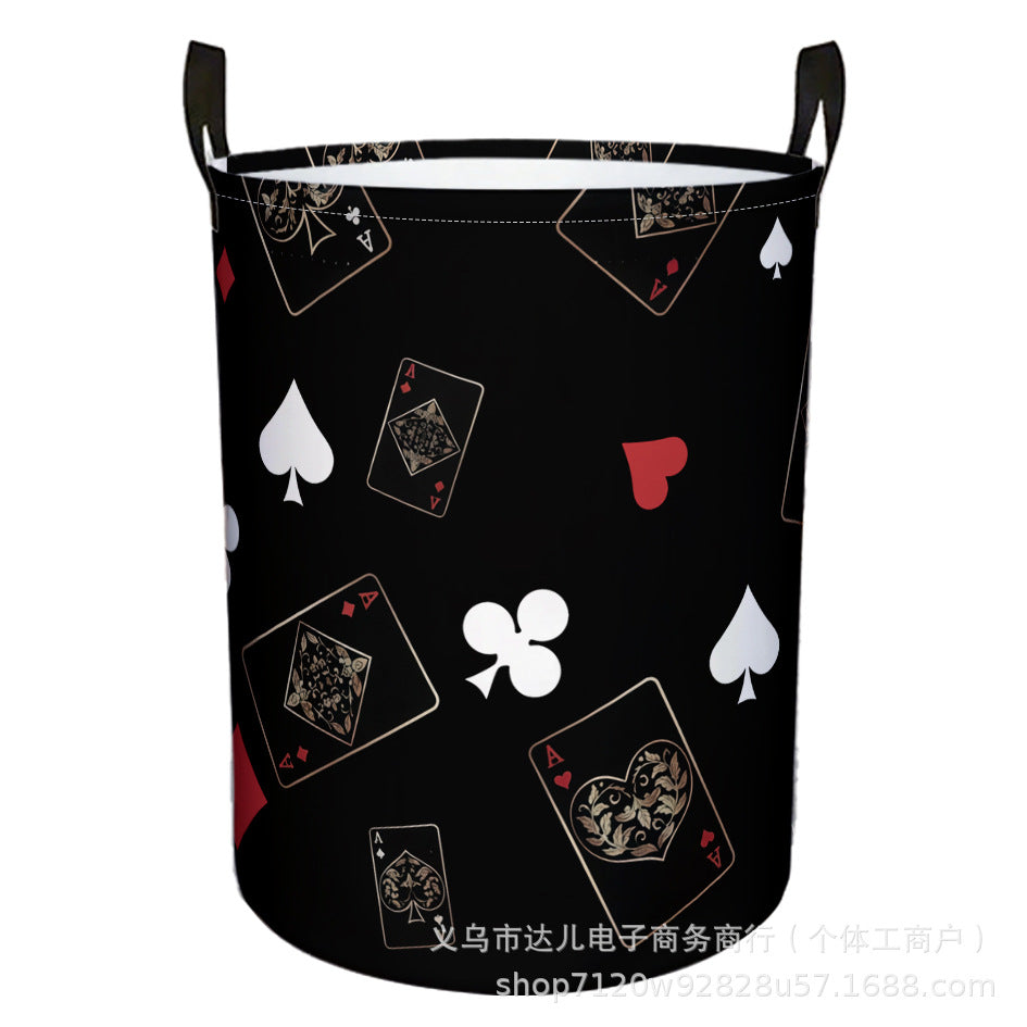 New Cross-Border Model for All Seasons, Versatile Household Foldable Round Laundry Basket, Large Bathroom Storage Basket
