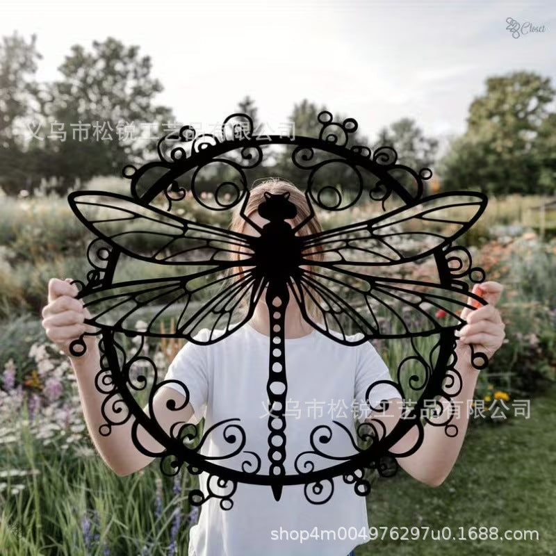 Metal Dragonfly Metal Wall Decoration, Garden Decoration DragonFly Logo, Garden Dragonfly Art