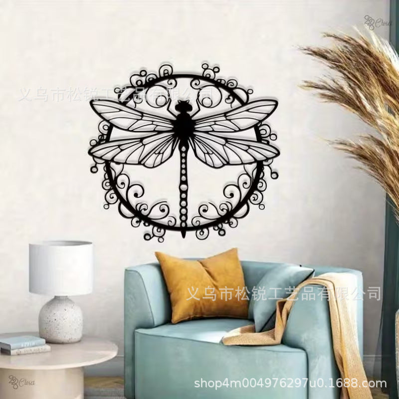 Metal Dragonfly Metal Wall Decoration, Garden Decoration DragonFly Logo, Garden Dragonfly Art