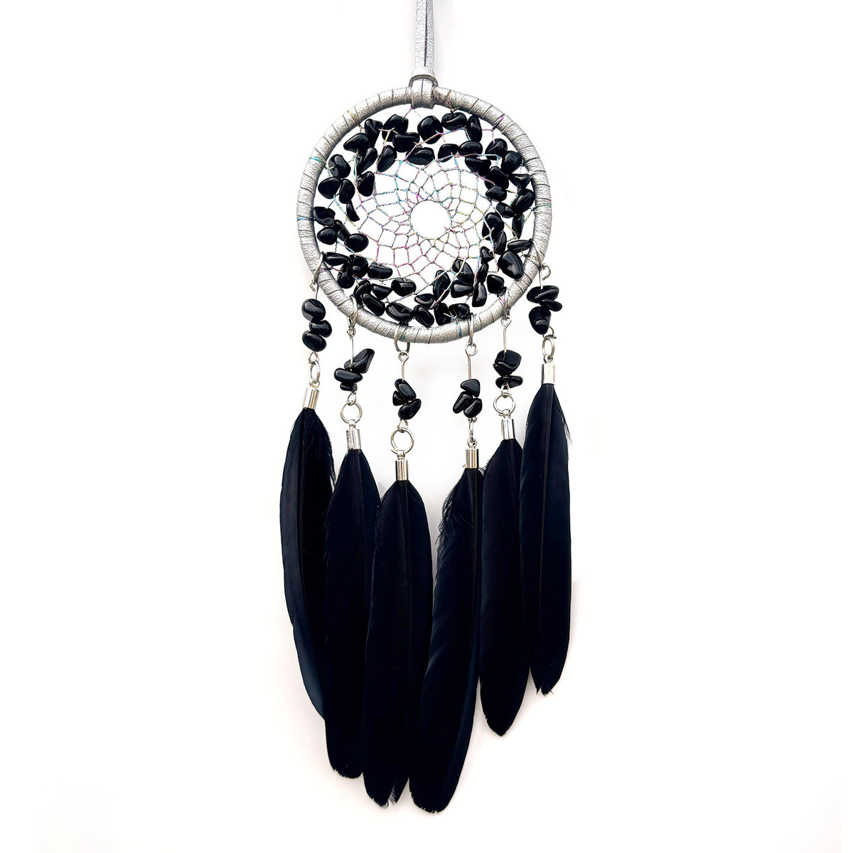 Crystal stone car pendant niche high-level sense original ins wind heavy industry car hanging dream net