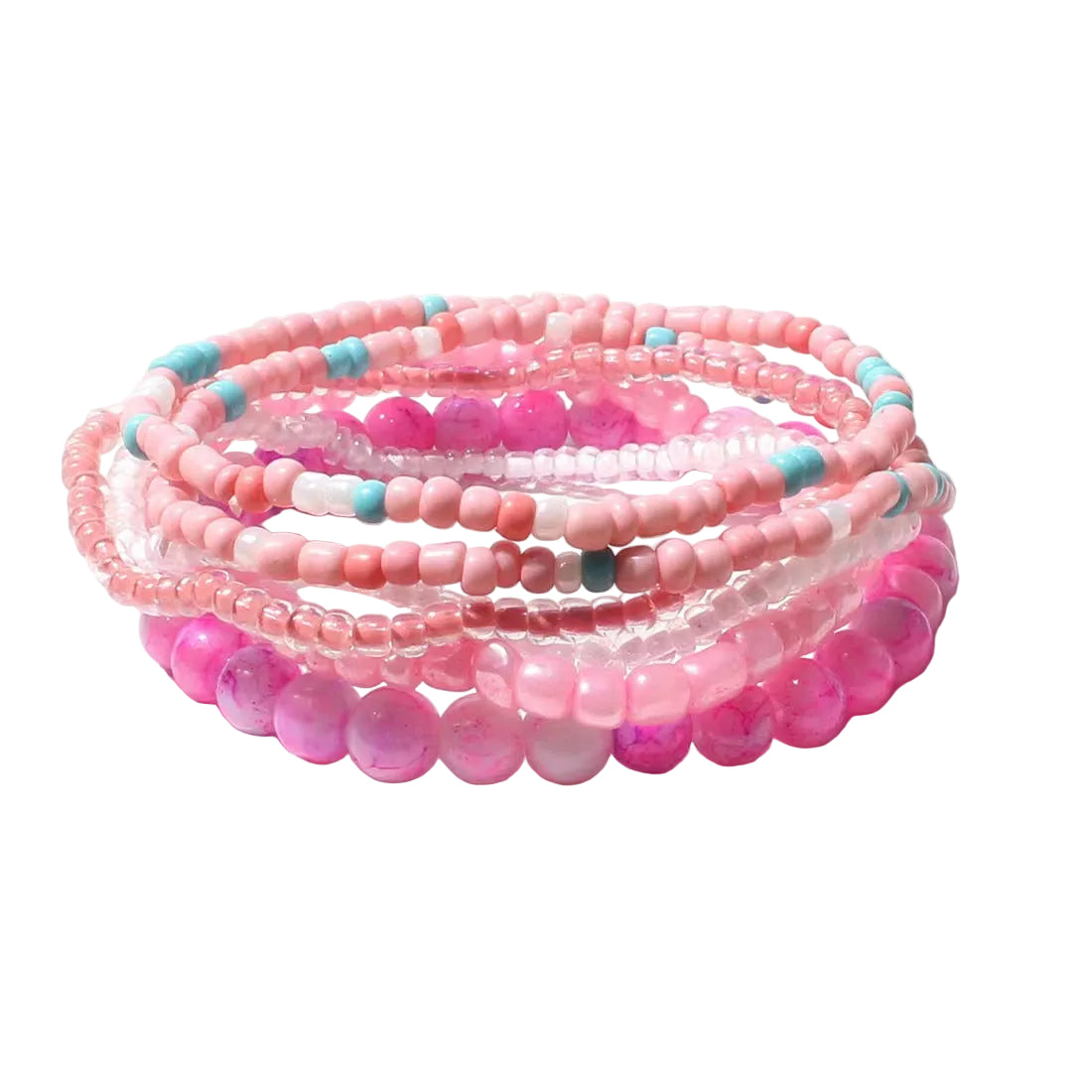 Vacation-Style Handmade Beaded Multi-Layered Seed Bead and Glass Mix-And-Match Stackable Jewelry Bracelets Wholesale