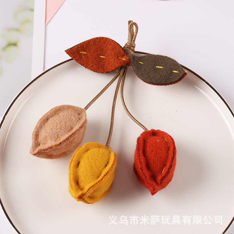 Cartoon three-dimensional cotton-filled pumpkin flower headband brooch female cute Japanese fabric clothes bag scarf accessories