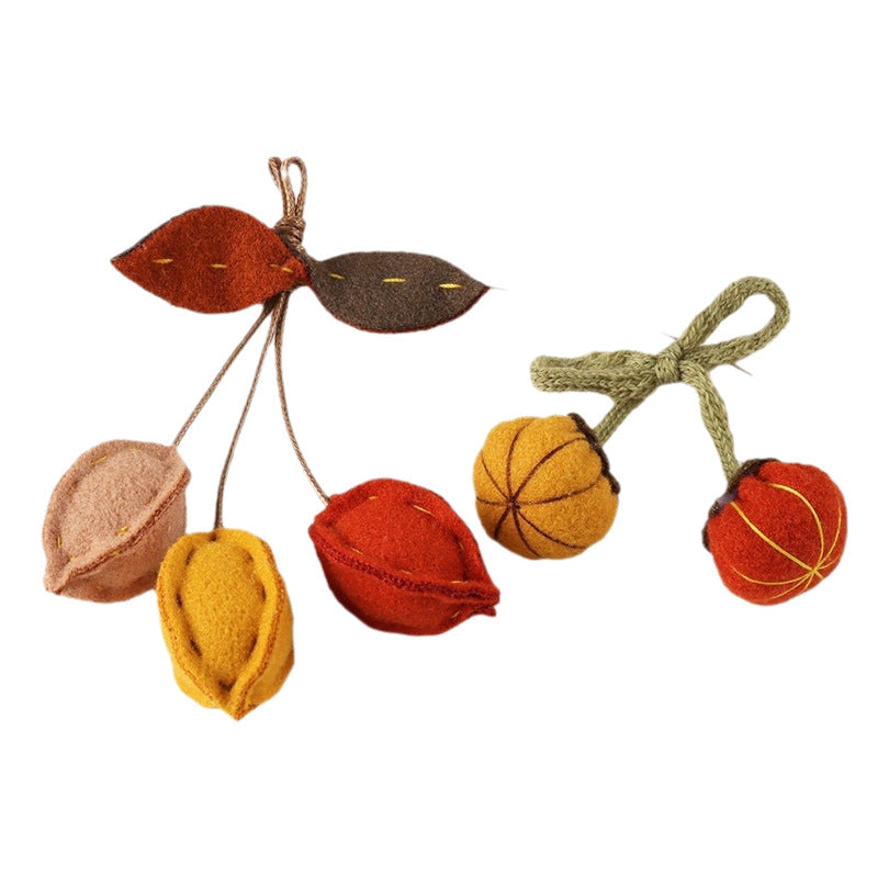 Cartoon three-dimensional cotton-filled pumpkin flower headband brooch female cute Japanese fabric clothes bag scarf accessories