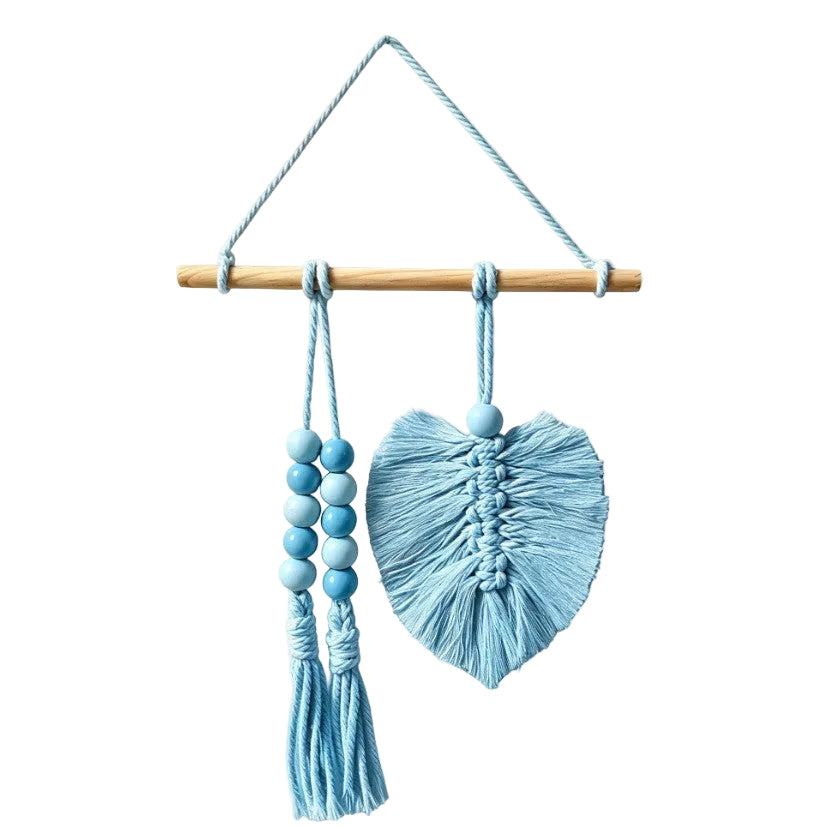 Creative Hand-Woven Cotton Rope Leaf Tapestry Bohemian Style Home Wall Decoration Room Wall Hanging Illustration Children