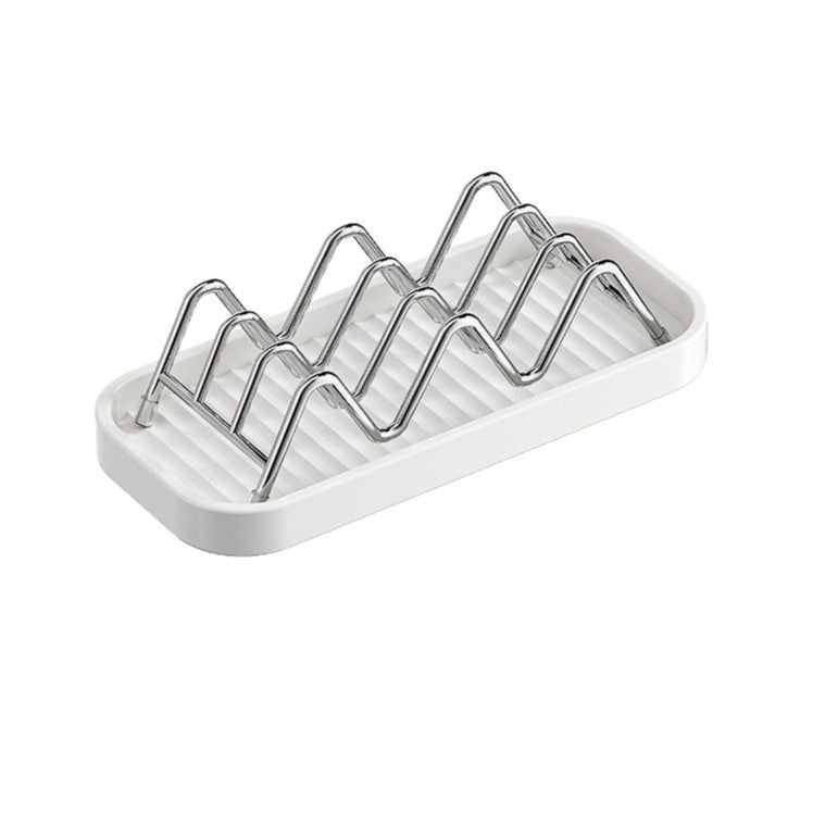 Stainless Steel Soap Holder New Style Ins Soap Box Soap Storage Drain Rack Creative Household Storage Rack Countertop Organizer