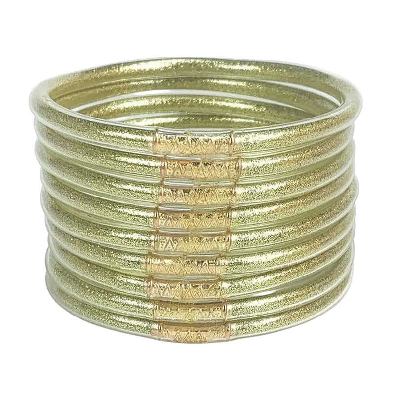 9-Layer Gold Powder  Double-Spell Three-Spell Combination Shiny Candy Color Silicone Women's Bracelet