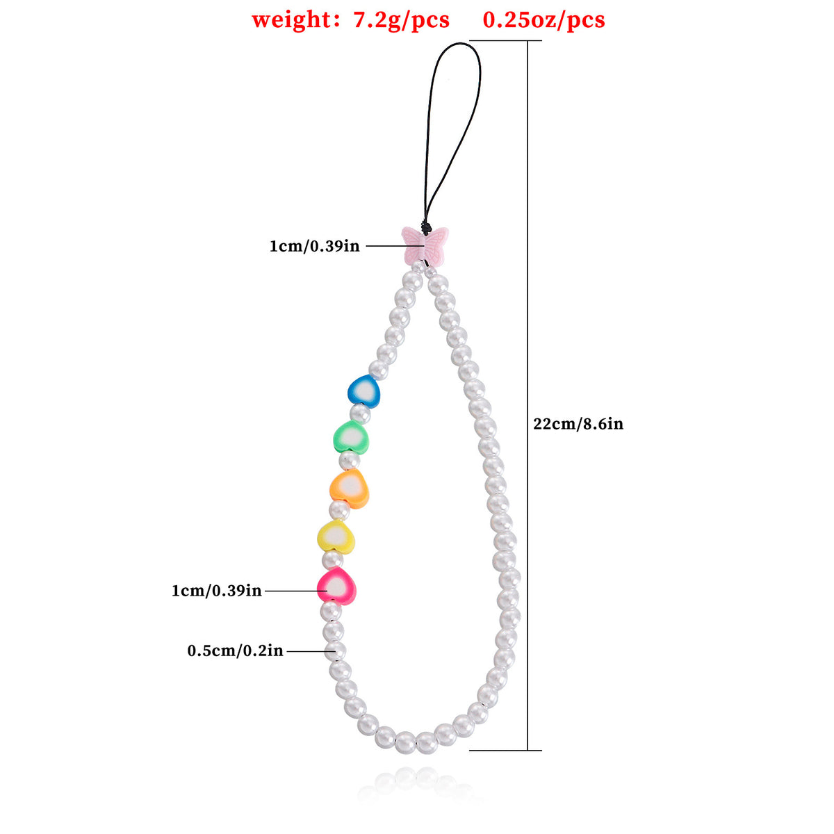 ins European and American style hot beaded mobile phone rope women's new mobile phone chain DIY love letter combination free matching