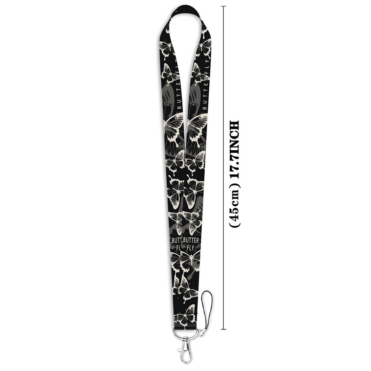 New Retro High-grade Butterfly Lanyard Card Set Ribbon Student Daily Simple Hanging  Combination Work Card Mobile Phone