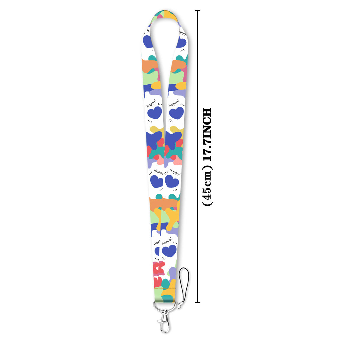 New Heart-Shaped Mobile Phone Lanyard Card Holder Student Bus Card Exhibition Id Personalized Trendy Hard Shell Protective Cover