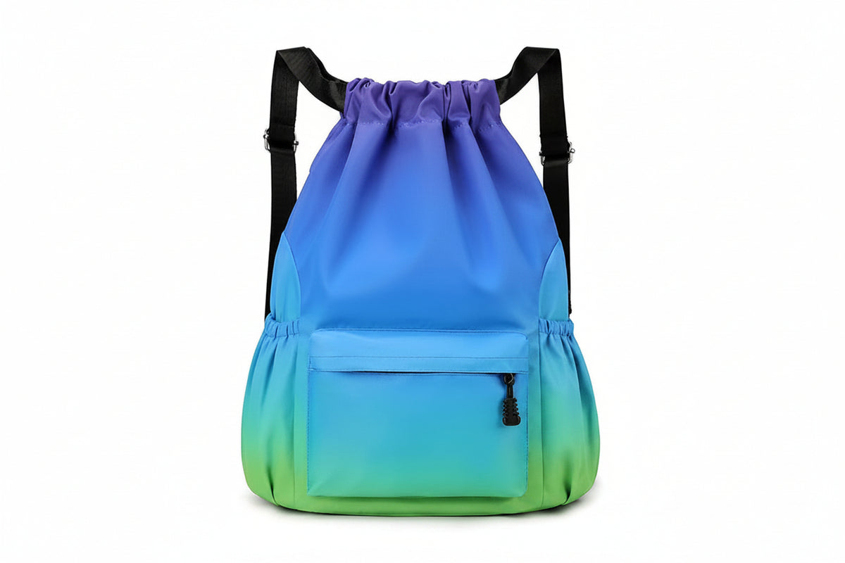 Casual  Lightweight Drawstring Backpack Large Capacity Hiking Travel Bag Waterproof Bag Drawstring Pocket