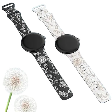 Watch Strap 3D Laser Engraving Silicone Butterfly Buckle Dandelion Figure-Eight Buckle Two-Color Watch Strap