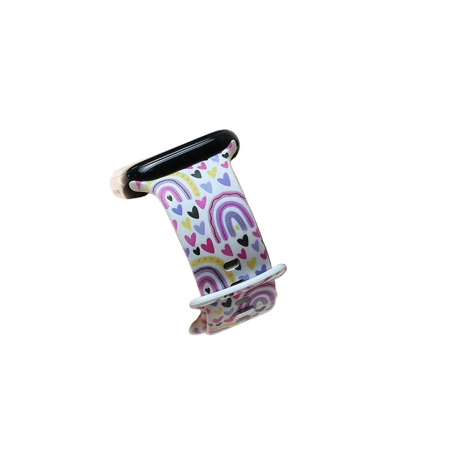 Apple Watch Apple Watchs10 Flower Printed Silicone Strap IWatch