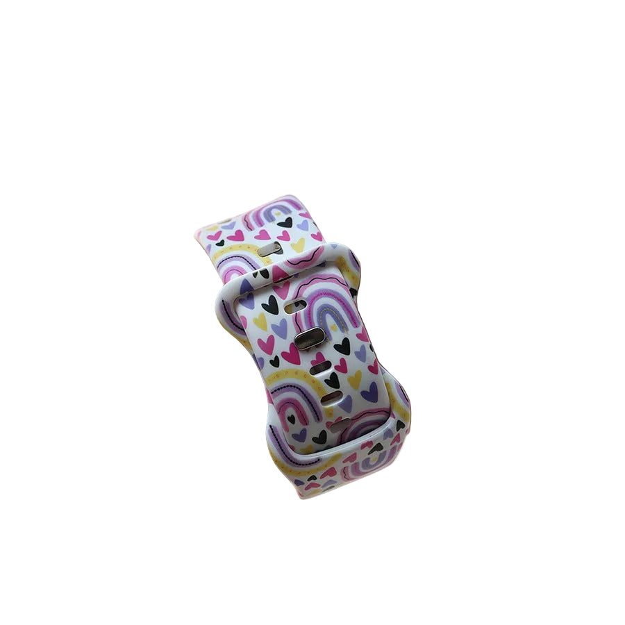 Apple Watch Apple Watchs10 Flower Printed Silicone Strap IWatch