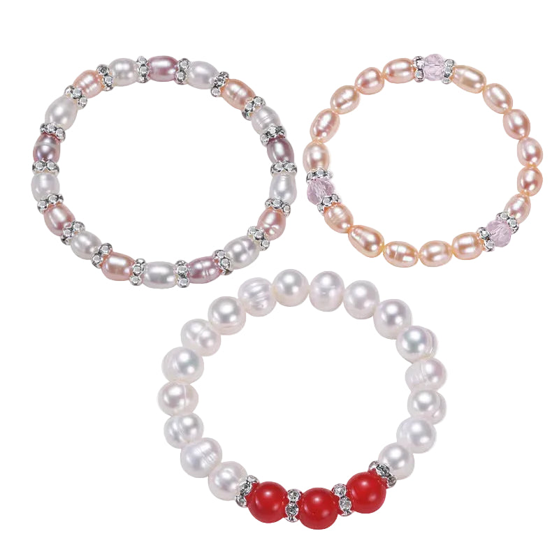 Children's Bracelet Female Princess Beaded Cartoon Children Girl Baby  Student Freshwater Pearl Accessories