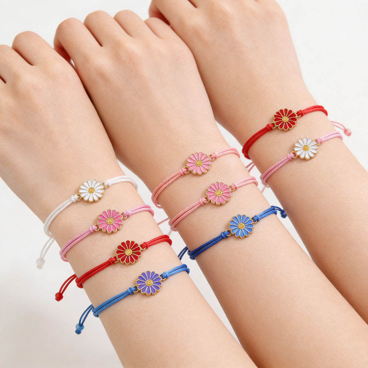 Little Daisy Woven Bracelet/Adjustable Friendship Bracelets