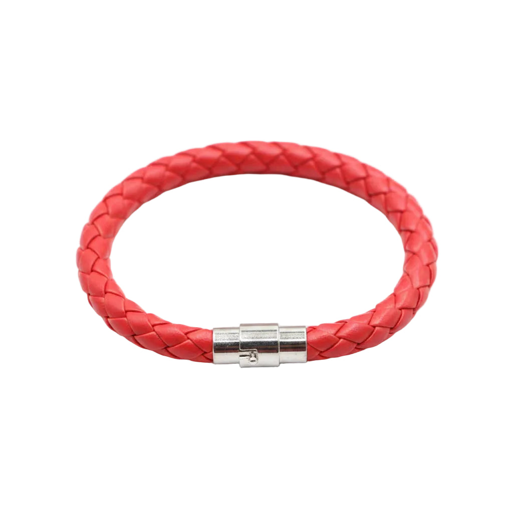 Magnetic buckle PU bracelet wish men's woven leather rope leather couple bracelet