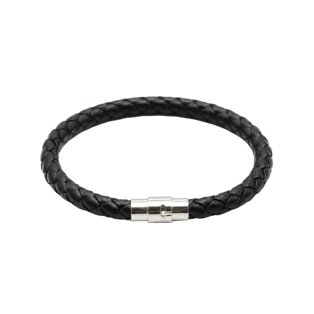 Magnetic buckle PU bracelet wish men's woven leather rope leather couple bracelet