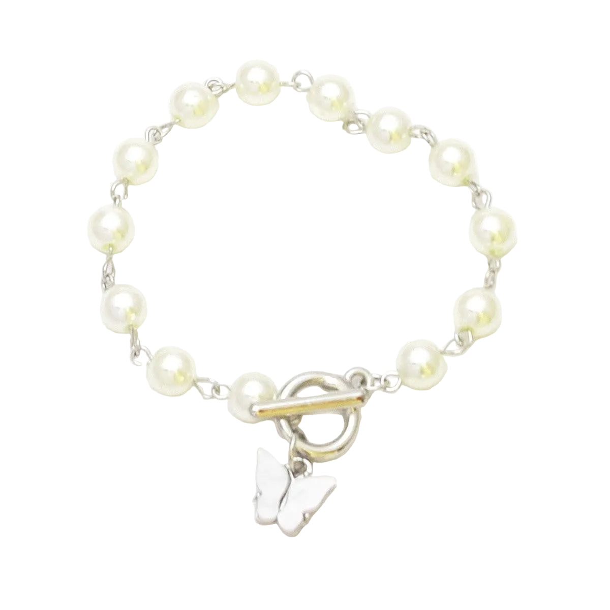 Butterfly pendant pearl bracelet women's Japanese and Korean fashion pearl bracelet