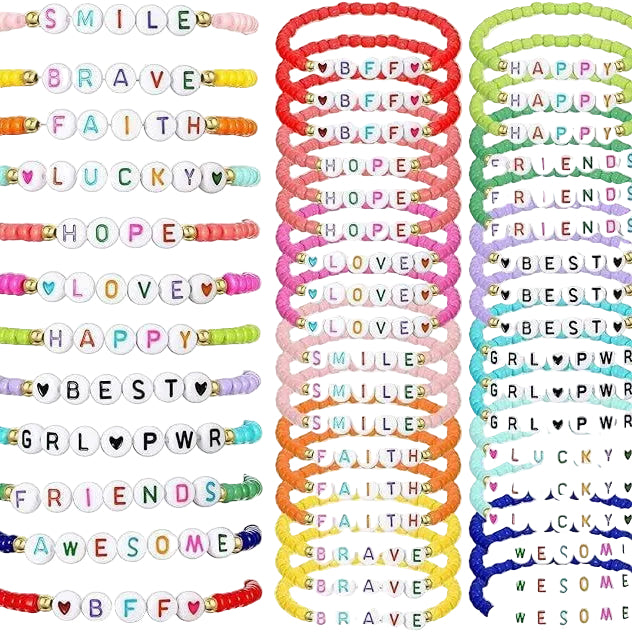 Mixed-Color Beaded Seed Bead Set Children's  Jewelry DIY Letter Friendship Bracelet