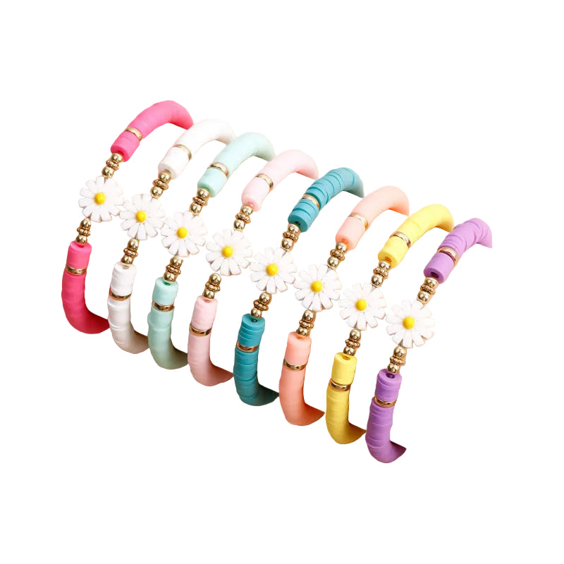 Beach Daisy Soft Pottery Flower Colorful Bracelet Casual Accessories Hand Jewelry