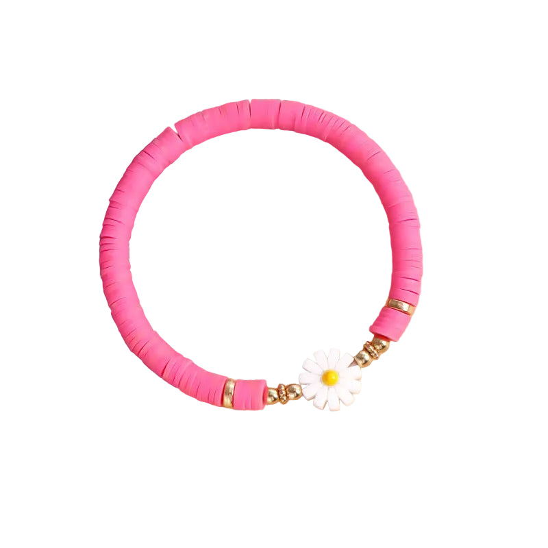 Beach Daisy Soft Pottery Flower Colorful Bracelet Casual Accessories Hand Jewelry