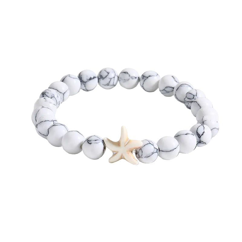 Starfish Handmade Beaded Bracelet, Fashionable Commuter Style Elastic Cord