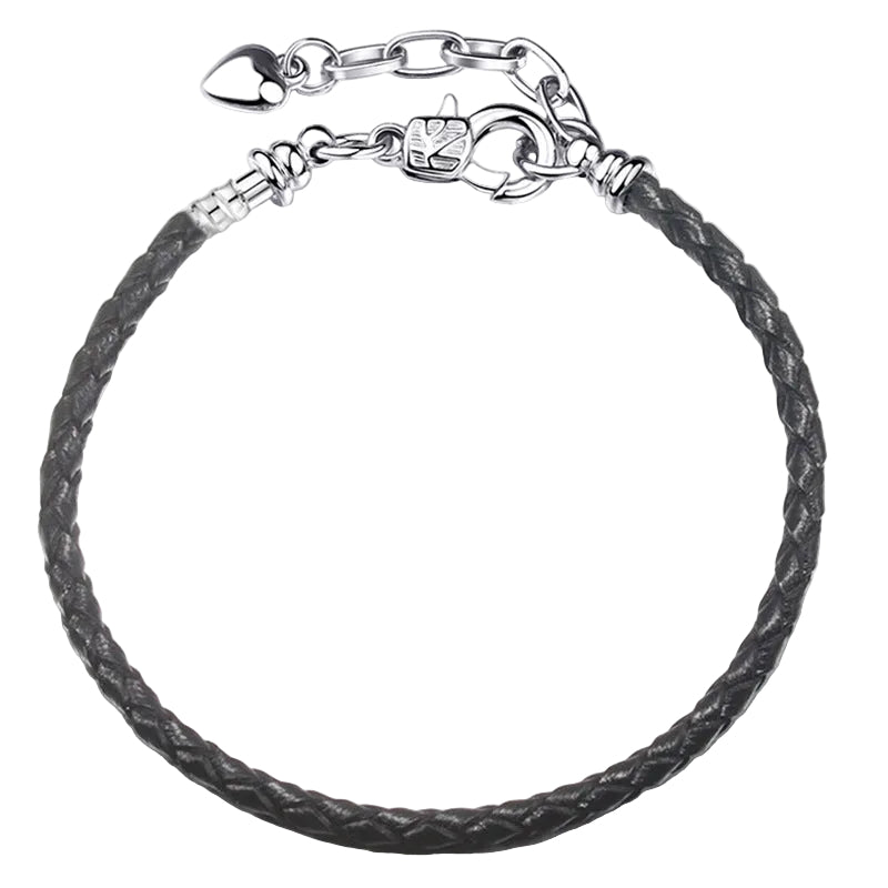 Transporter Finished Red  Love Extension Chain Lobster Buckle Leather Rope Leather Bracelet