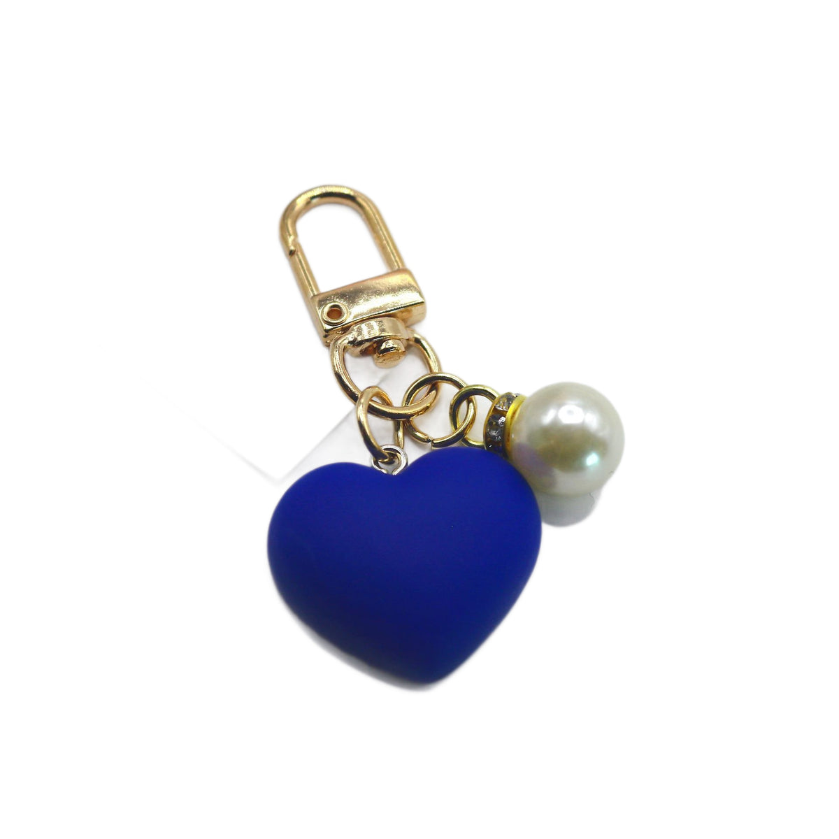 Cute Bag Car Keychain Cross-Border Hot-Selling Ins-Style Resin Heart Pearl Pendant Keychain Decoration