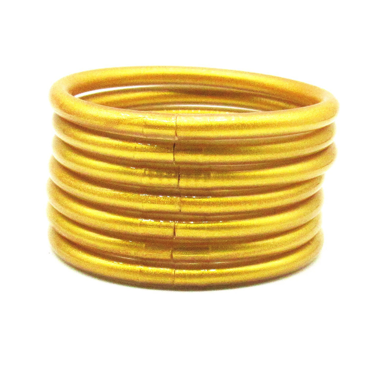 Amazon hot sale PVC silicone tube gold powder bracelet cross-border Jelly bangles hot bracelet 7 Layers