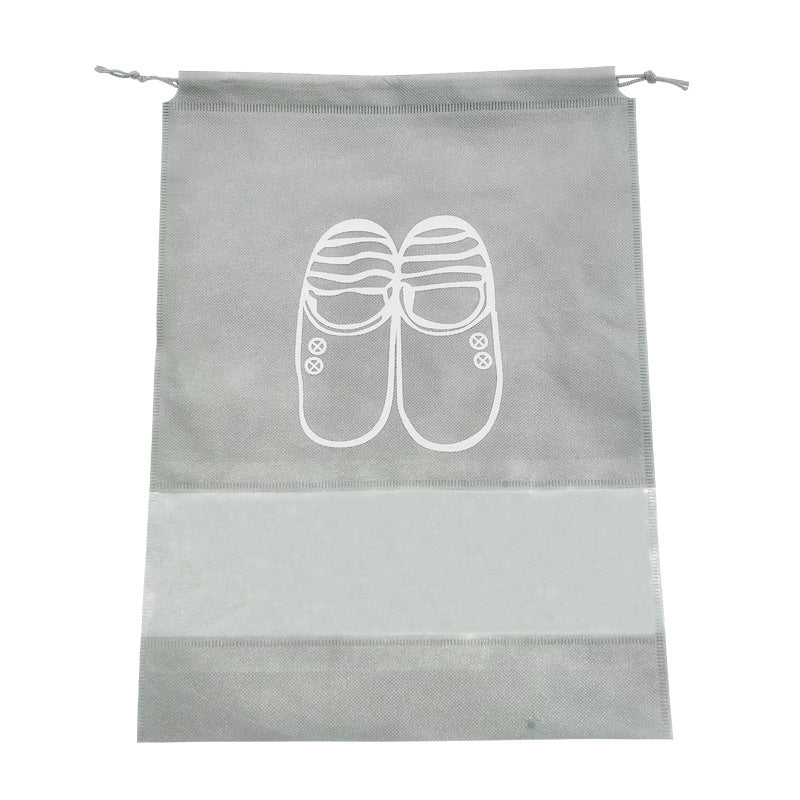 In-Stock Non-Woven Fabric Shoe Storage Bags, Shoe Storage Drawstring Dust-Proof Bags with Zipper