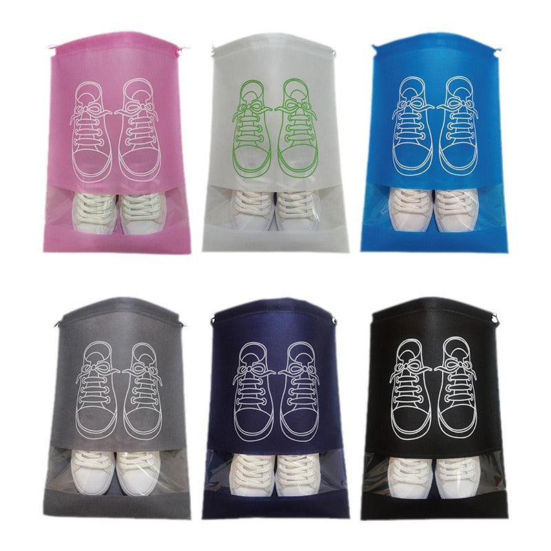 In-Stock Non-Woven Fabric Shoe Storage Bags, Shoe Storage Drawstring Dust-Proof Bags with Zipper