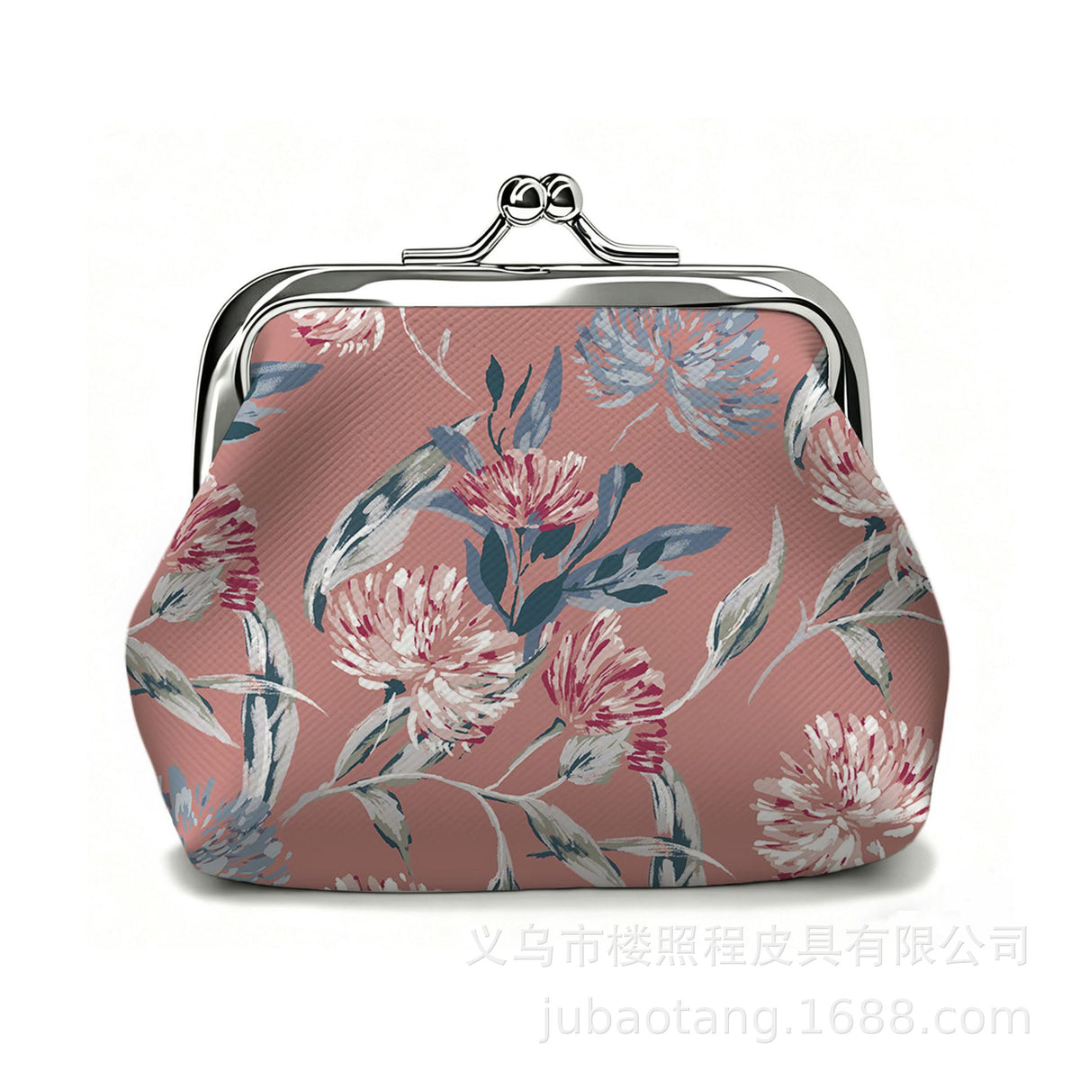 Hot Selling Fresh Floral Coin Wallet Cute Student Small Wallet Girl Mouth Gold Bag Iron Buckle Key Bag Coin Purse