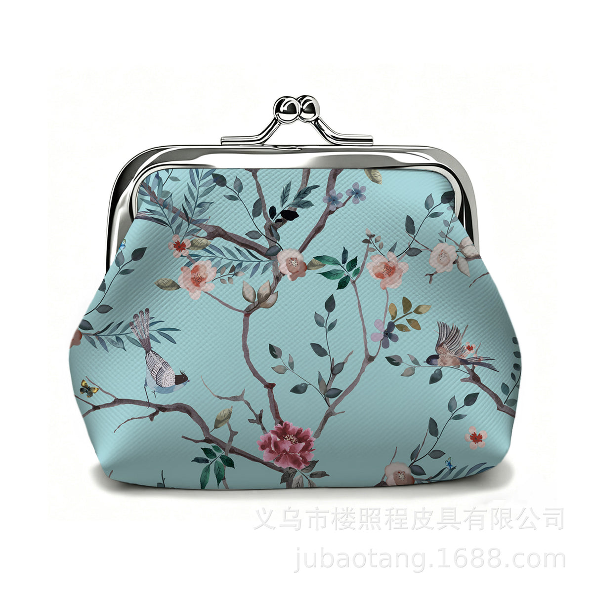 Hot Selling Fresh Floral Coin Wallet Cute Student Small Wallet Girl Mouth Gold Bag Iron Buckle Key Bag Coin Purse