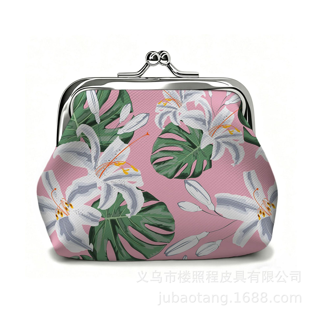 Hot Selling Fresh Floral Coin Wallet Cute Student Small Wallet Girl Mouth Gold Bag Iron Buckle Key Bag Coin Purse