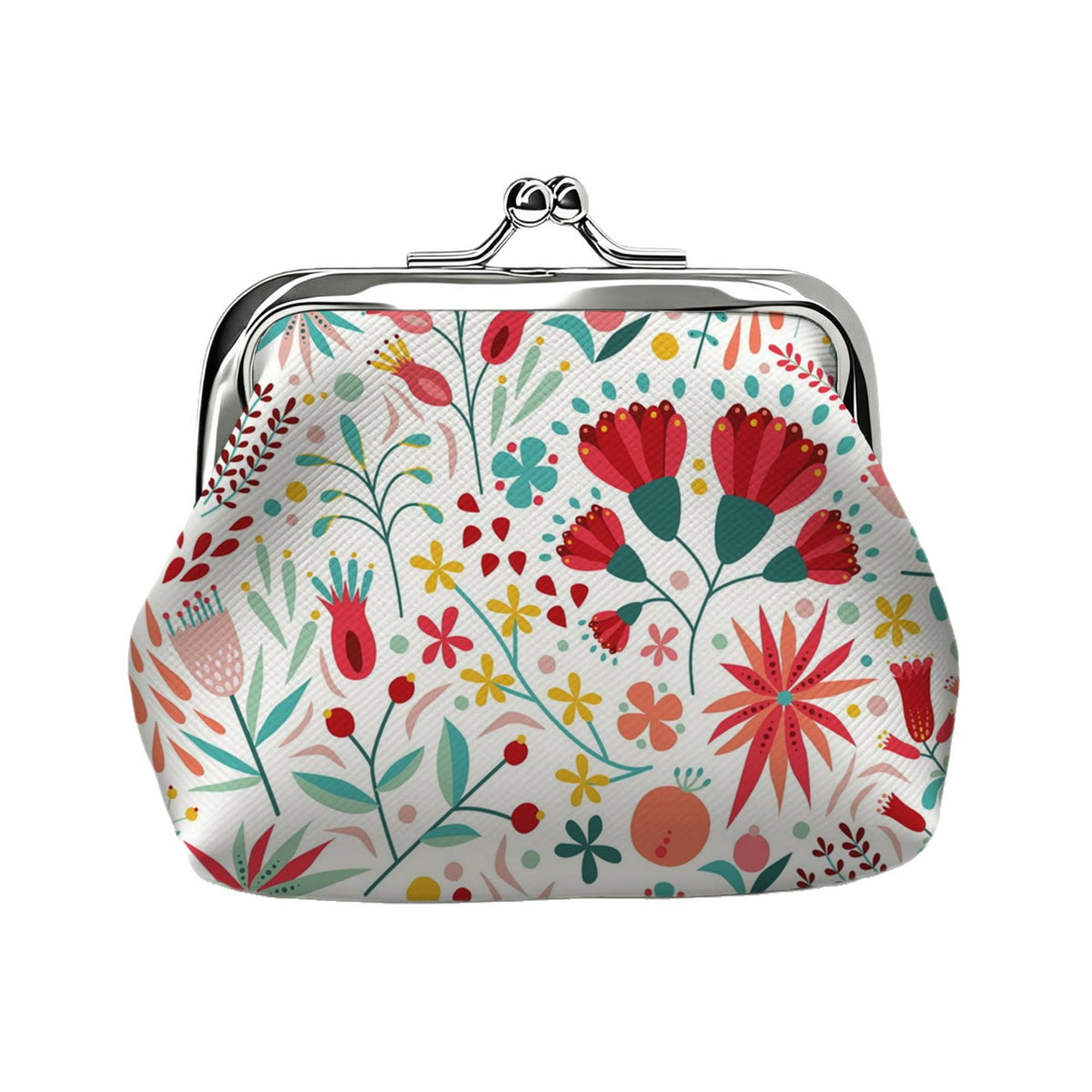 Hot Selling Fresh Floral Coin Wallet Cute Student Small Wallet Girl Mouth Gold Bag Iron Buckle Key Bag Coin Purse