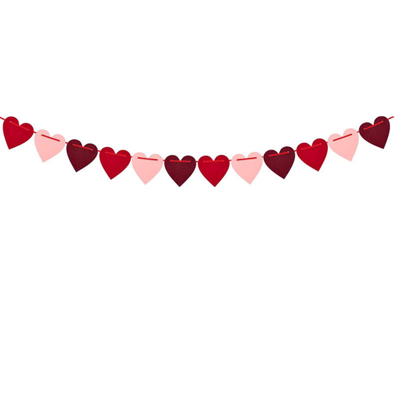 Felt Material Strawberry Love Sunflower Banner Garland Baby Shower Strawberry Birthday Party Decoration