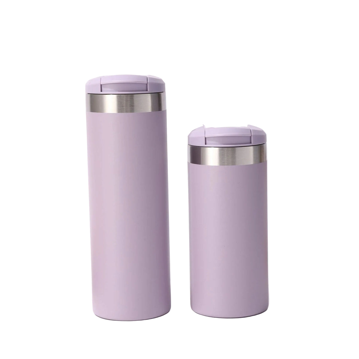flip-top straight-sided thermos cup with 304 stainless steel inner liner double-layer vacuum portable coffee cup